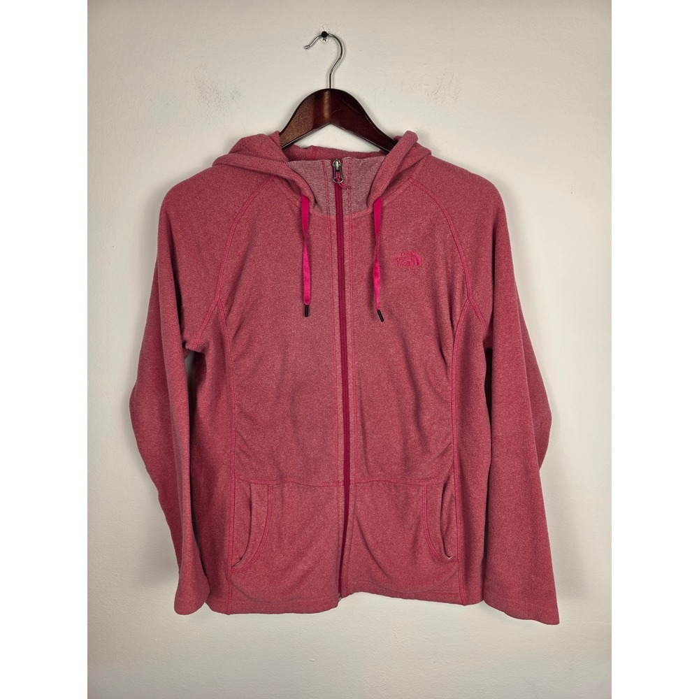 The North Face Fleece Full Zip Hoodie Women's Medium M Pink Athletic‎